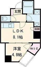 桜Ｆｌａｇ 8階1LDKの間取り