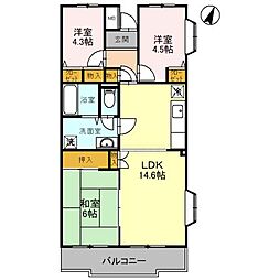ミナミ・スクウェア 1階3LDKの間取り