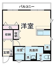 東武東上線 川越駅 徒歩13分の賃貸アパート 1階1LDKの間取り