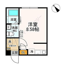 Ｋｅｎ’ｓ　ＬＩＥＮ　相模原 2階ワンルームの間取り