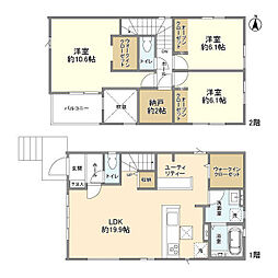 Kolet千城台北#25 1階3SLDKの間取り