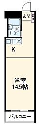 京成本線 京成大久保駅 徒歩7分の賃貸マンション 4階ワンルームの間取り