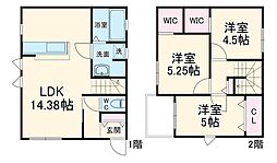 リーブルファイン塩浜　2号棟 1階3LDKの間取り