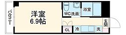 名古屋市営桜通線 瑞穂区役所駅 徒歩8分の賃貸マンション 3階1Kの間取り