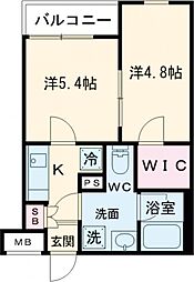 アイルグランデ品川 2階1DKの間取り