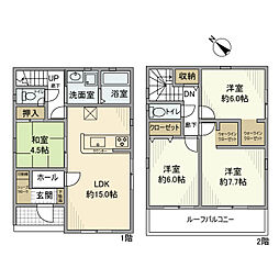 門井町戸建 1階4LDKの間取り