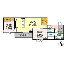 間取図画像 2LDK