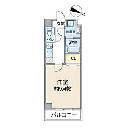 名古屋市営東山線 池下駅 徒歩5分の賃貸マンション 1階1Kの間取り