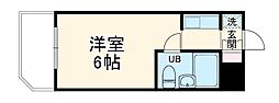 JR中央本線 甲府駅 徒歩8分の賃貸マンション 12階ワンルームの間取り