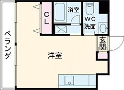 JR中央線 三鷹駅 バス13分 新川宿下車 徒歩1分の賃貸マンション 2階1Kの間取り