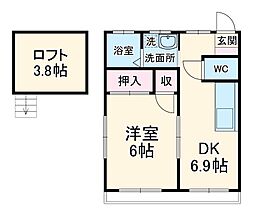 メゾン・ド・フレール 2階1DKの間取り
