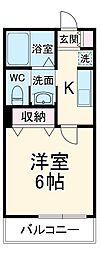 Will Fino大和田 1階1Kの間取り