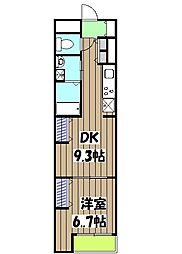 グランディオーズ桂 4階1LDKの間取り