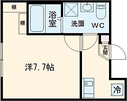 CK四ツ木 2階1Kの間取り