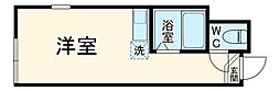 ユナイト希望ヶ丘ヘンリックイプセン 1階ワンルームの間取り