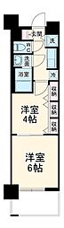 S-RESIDENCE上社aureate 1階2Kの間取り