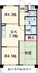 ライオンズマンション町田南 4階2SLDKの間取り