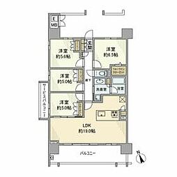 プレサンスロジェ三河安城ＣＬ 4階4LDKの間取り