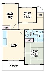 ヒカワ フラットI 3階3LDKの間取り