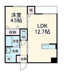 SONORA 滝不動 3階1LDKの間取り