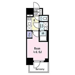 エスリード弁天町NORTH RESIDENCE 8階1Kの間取り