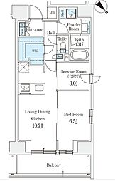 リテラス西日暮里 2階1SLDKの間取り