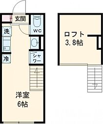 STELLA 1階ワンルームの間取り