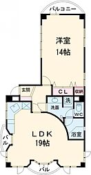 シーメゾン田園調布 1階1LDKの間取り