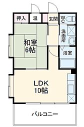 Ｒ−Ｃｏｕｒｔ泉 7階1LDKの間取り