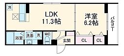 Ｎｏｂｌｅ Ｖｉｌｌａ土呂町 1階1LDKの間取り
