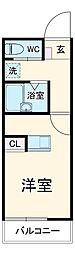 Cozy南与野 1階ワンルームの間取り