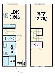 ハーミットクラブハウスmix根岸（仮） 1階1LDKの間取り