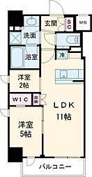 JR総武線 東中野駅 徒歩3分の賃貸マンション 9階2LDKの間取り