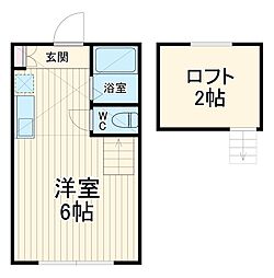 グランフェリオ相模原 ワンルームの間取図画像
