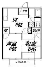 間取図画像 2DK