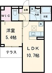 セレスティア祖師谷 1階1LDKの間取り