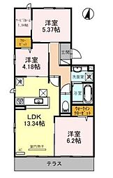 ジラソーレ 1階3SLDKの間取り