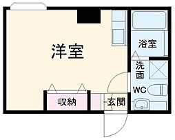 ビラサカエ 2階ワンルームの間取り