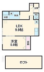 Ｏｌｉｖｅ　Ｍａｉｓｏｎ 2階1LDKの間取り