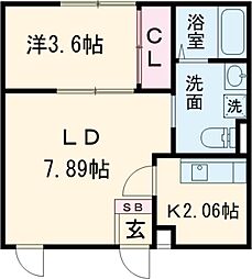 セレス巣鴨 1階1LDKの間取り