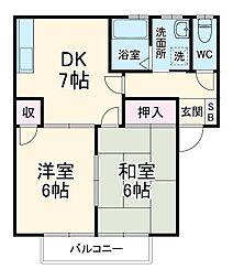間取図画像 2DK
