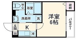 robot home 南与野 1階1Kの間取り