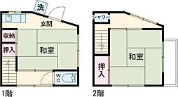 一之江戸建 1階2Kの間取り