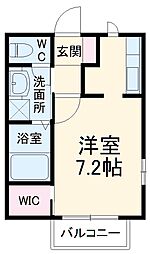 JR両毛線 伊勢崎駅 徒歩28分の賃貸アパート 1階1Kの間取り