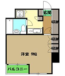 フェミネ八王子 1Kの間取図画像