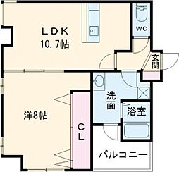 グランパセオ元今泉 5階1LDKの間取り