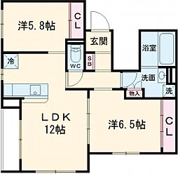 間取図画像 2LDK