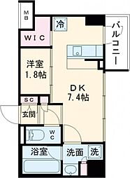 コンフォリア東葛西 6階1DKの間取り