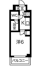 スパシエオリエンス板橋本町 9階1Kの間取り
