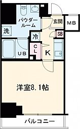 ＭＡＸＩＶ　ＣＲＯＳ竹ノ塚 6階1Kの間取り